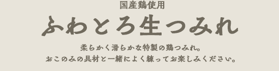 ふわとろ生つみれ