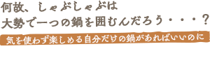 一人一鍋贅沢に。